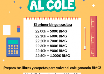 Tombola – Revive la vuelta al cole en BIngo 90 y hazte con BMG de hasta 1000€